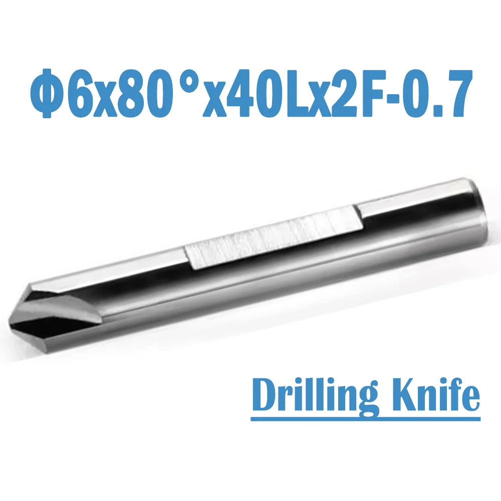 

2 Pcs/lot Φ6x80°x40Lx2F-0.7 Key Machine Cutter Professional 60 Series Carbide Milling Flat Drilling Knife For 363/333L/339/369