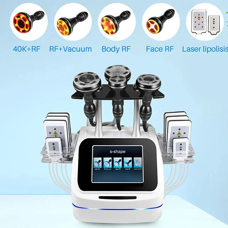 

Инструмент 6 в 1 40K Ультразвуковая кавитация Вакуум Радио8 Пады Липо Лазерная машина для похудения Формирование тела Шэрон Спа