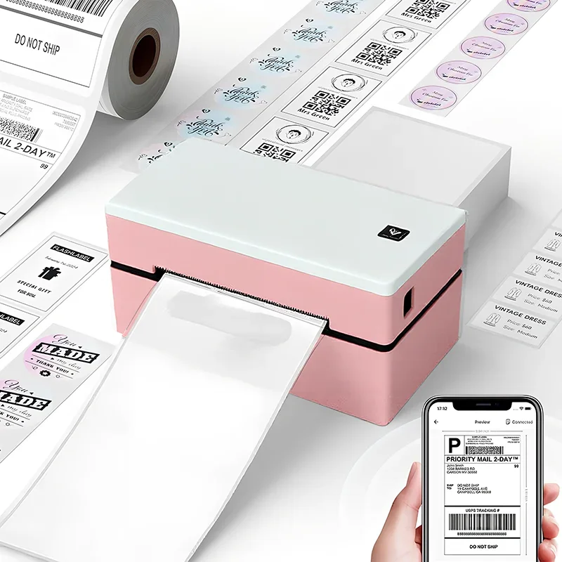 

Беспроводной Bluetooth-принтер термоэтикеток Marklife D200 для малого бизнеса, совместимый с Mac OS/Windows/Android/iOS