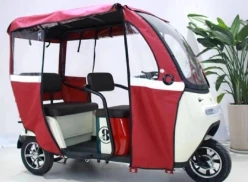 Three wheeled rain shelter