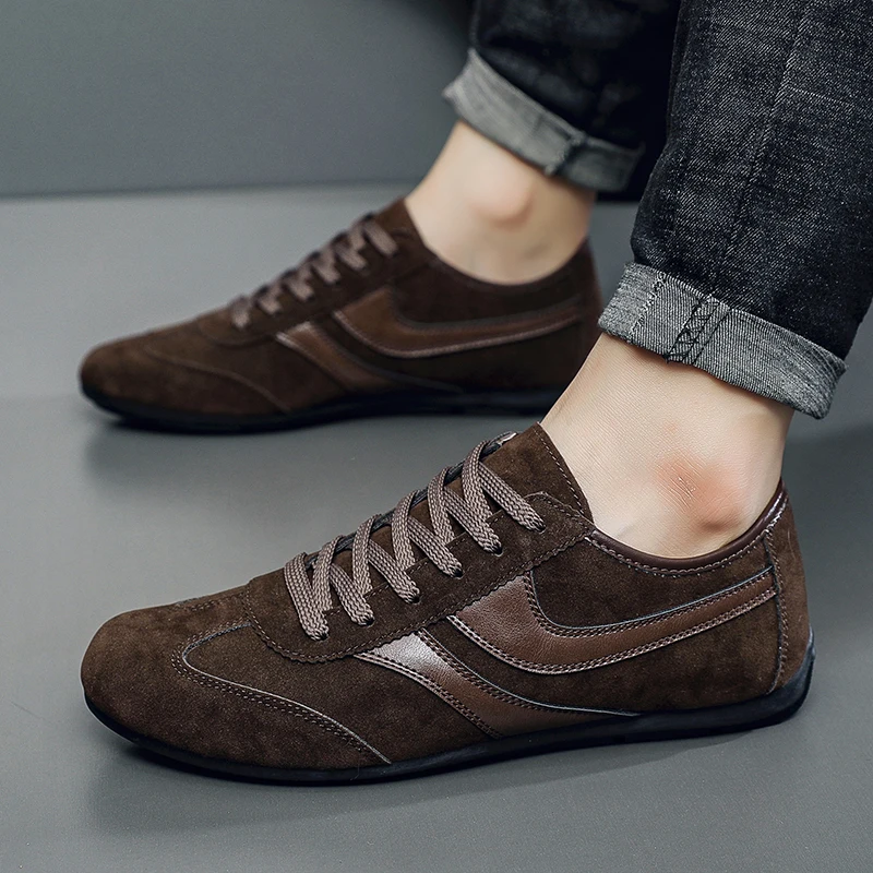 Men's Retro Low‑Top Casual Sneakers 39‑44, Lace‑Up Breathable Flat Walking Shoes, Lightweight Daily Sport Men Footwear