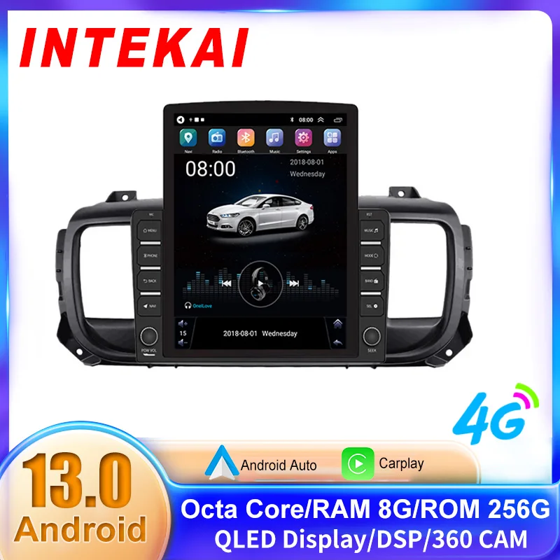 

9.7" Vertical Style Tesla Screen Android 12.0 Car Radio For Citroen Jumpy 3/Peugeot Expert 3 2016-2021 GPS Multimedia Navigation