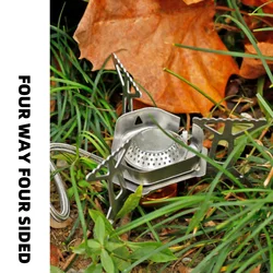 3500W Camping Stainless Steel Burner Windproof Foldable Electronic Ignition Gas Stove Outdoor Hiking Fishing Portable Gas Stove