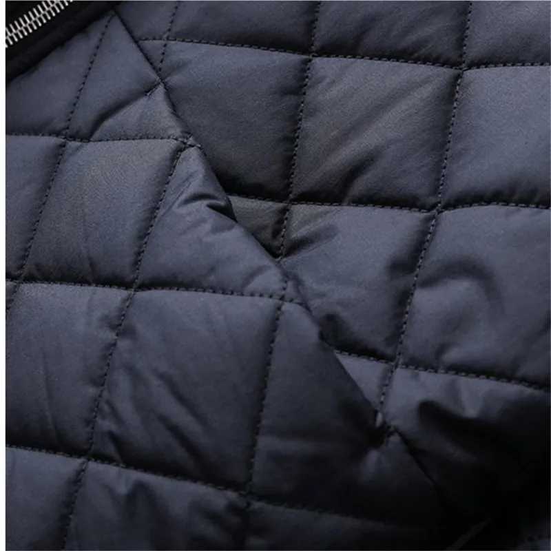 Vintage Autumn Winter Coat Loose Casual Women\'s Diamond Lattice Cotton-padded Jacket Stand Collar Zipper Femme Balck Warm Parkas