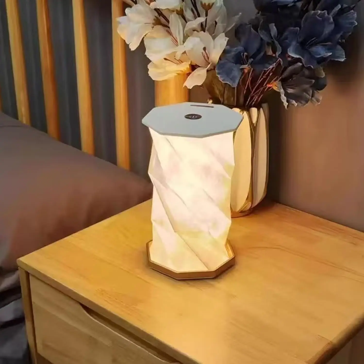 

Folding Paper Latern Portable Night Light Dimmable Table Lamp Christmas Gift for Bedroom Living Room Bedside Desktop Decor Light