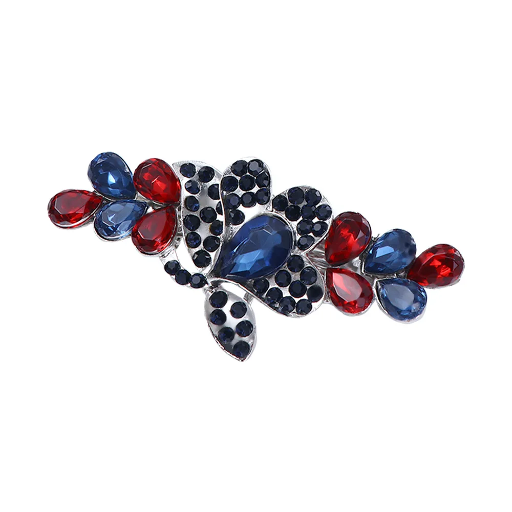 

Geometric Elegant Crystal Ponytail Holder Tulip Flower Hairpins Women Hair Clips Spring Clips Korean Barrettes