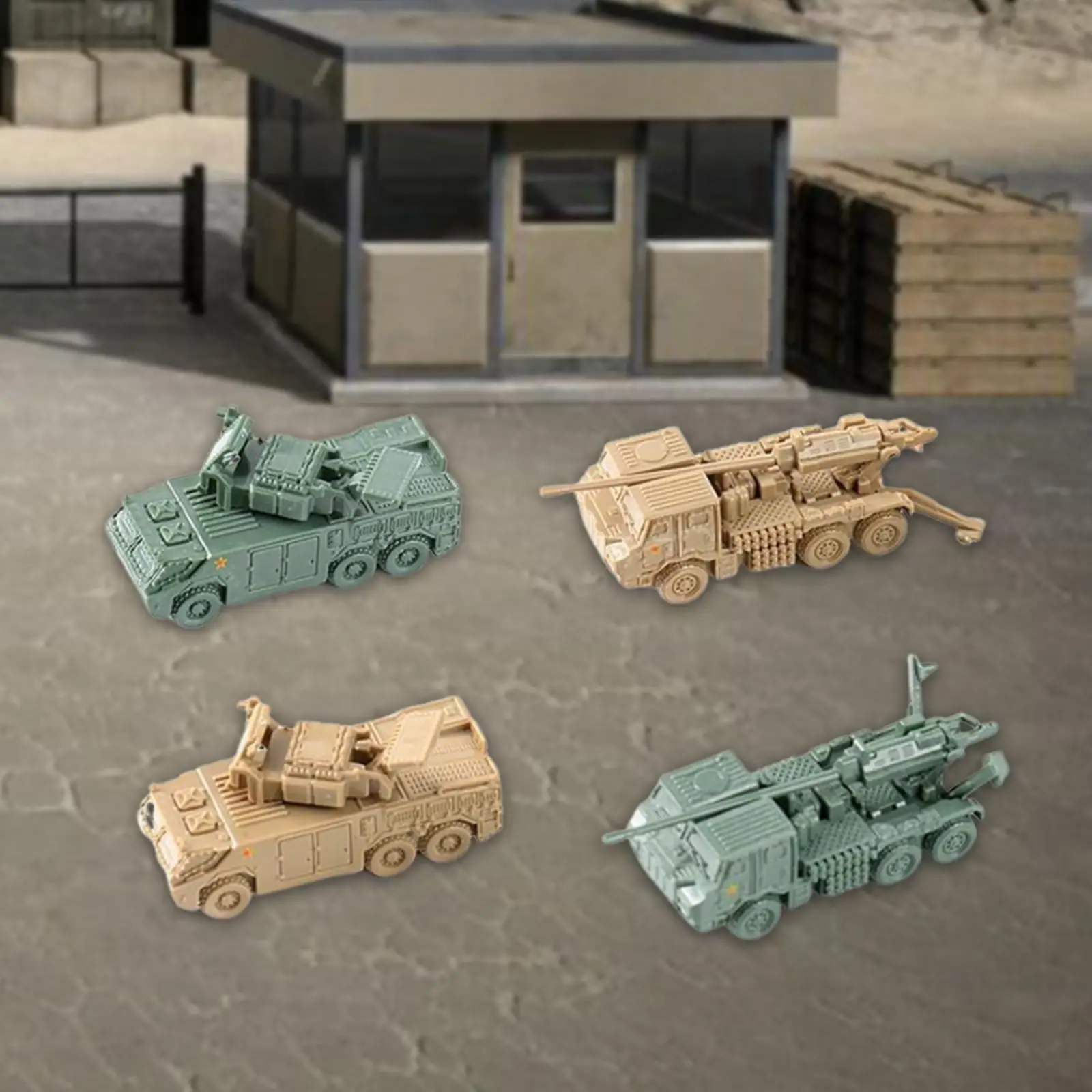 4 sztuki pojazdów rozpoznawczych w skali 1:144, miniaturowe czołgi dla dorosłych i chłopców
