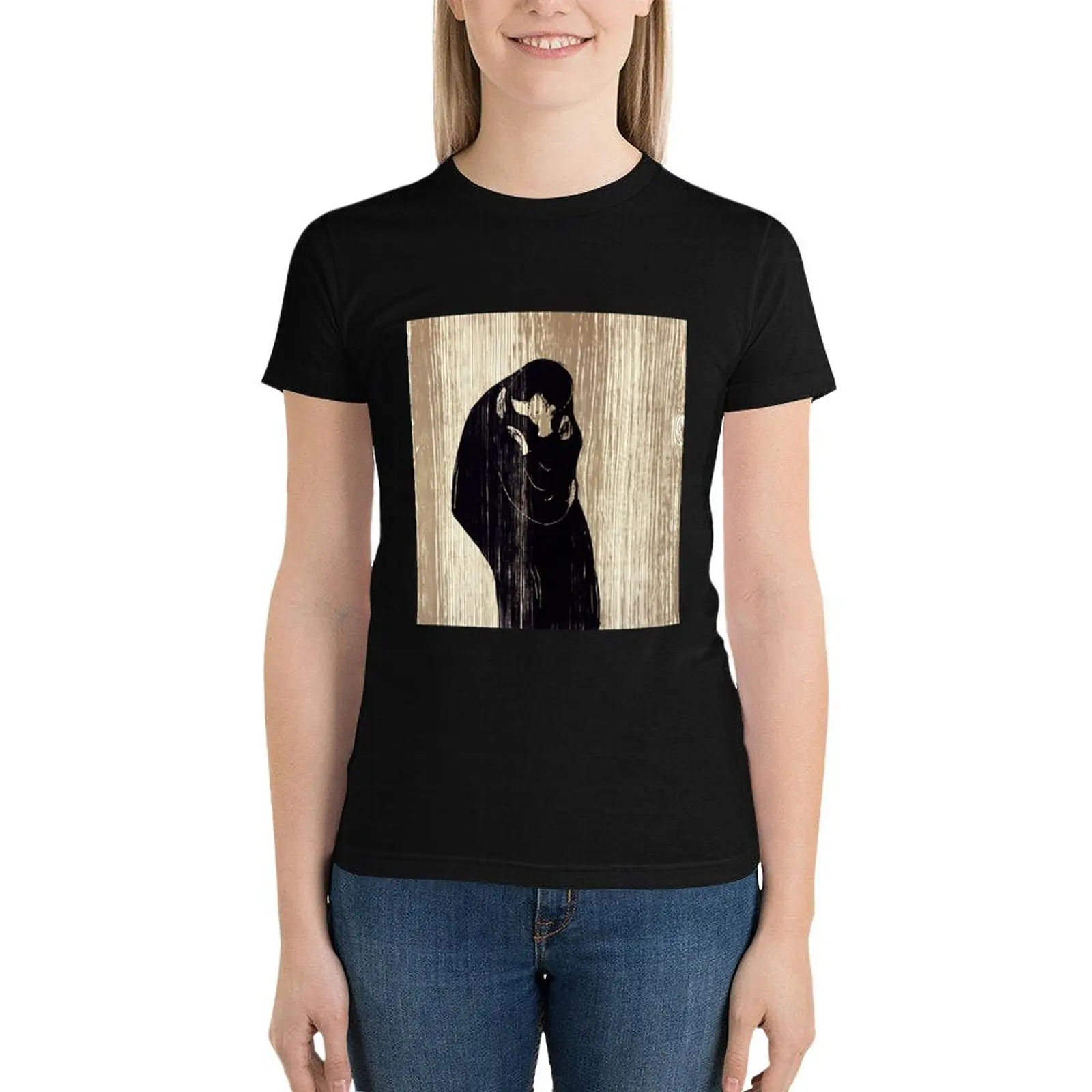 

Edvard Munch - Kiss IV , 1902 T-Shirt Short sleeve tee tees t shirts for Women