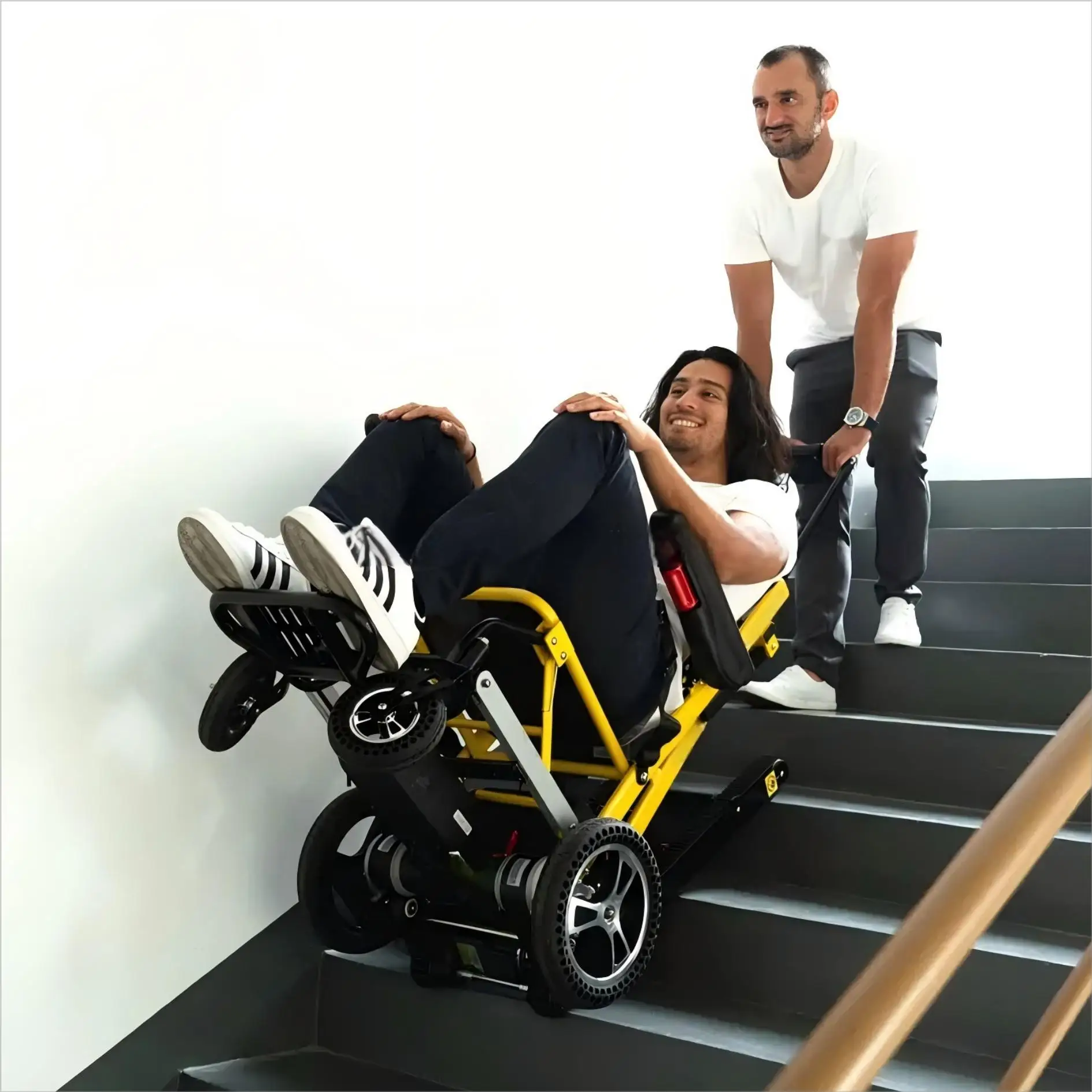 

Rehabilitation Therapy Supplies Handicapped High Quality Hydraulic Track Electric Wheelchair Climber Stair Climbing Wheelchair