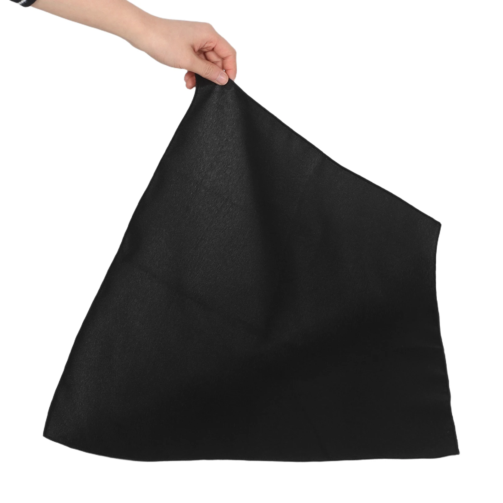 

4pcs Black Cloth Napkins 17x17 Washable Polyester Party Wedding Banquet Decorations DinnerReusable Fits All Tables Fabric