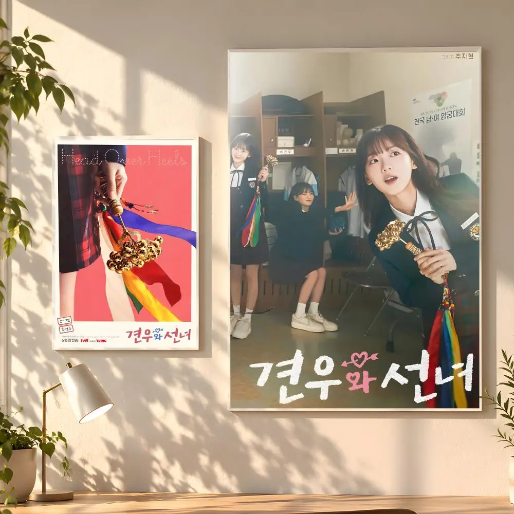 Hot Kdrama H-Head Over Heels Poster Creative Room Art For Dorm Bedroom Study Apartment Home Gift
