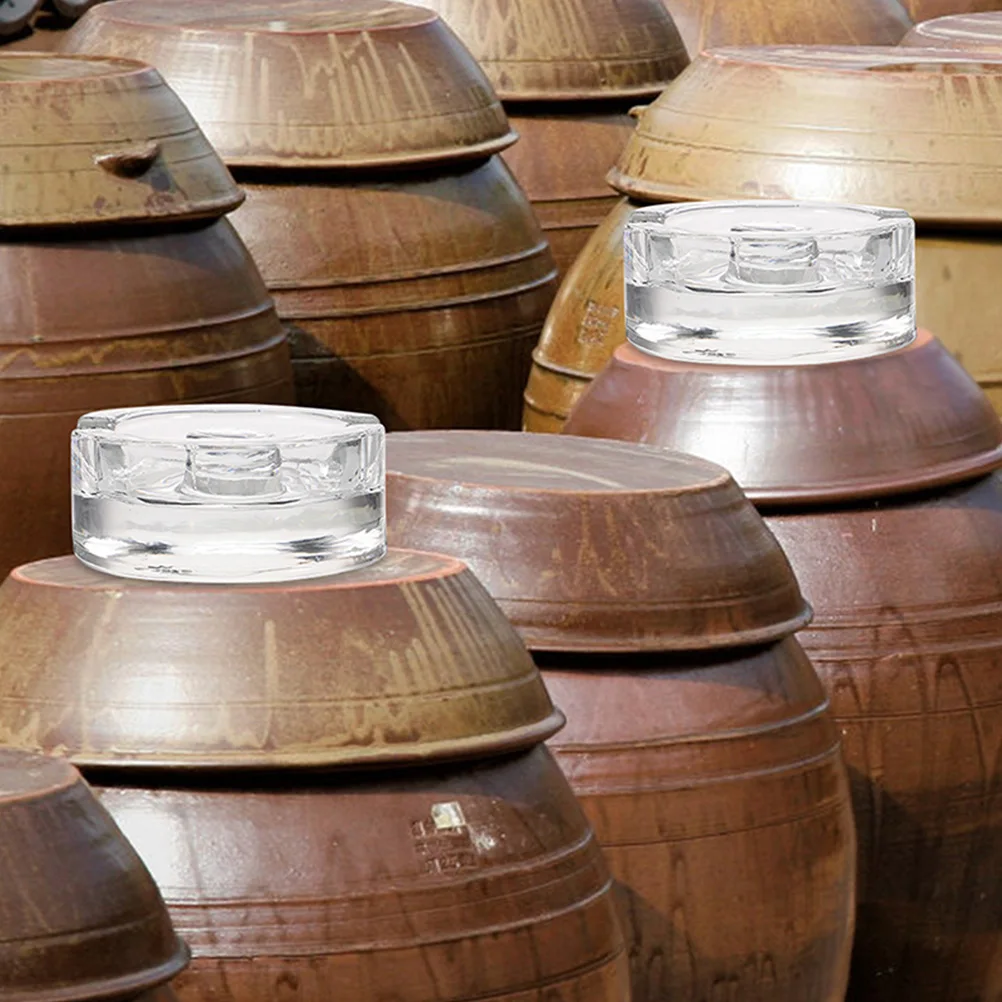 

Mason Jar Weights Fermenting Transparent for Wide Mouth Jars Small Glass Canning Pickle Practical