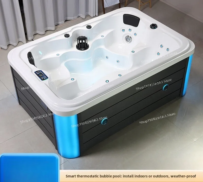 Villa Outdoor Smart Finished Product Bubble Pool Acrylic Thermostatic Massage SPA Soup Pool Open-air Bathtub Hot Spring Spa Pool