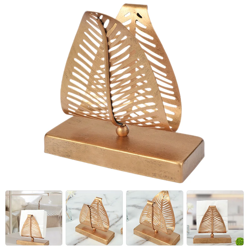 

Vintage Iron Napkin Holder Tabletop Stand Metal Tissue Dispenser Decorative Organizer for Kitchen Dining Party