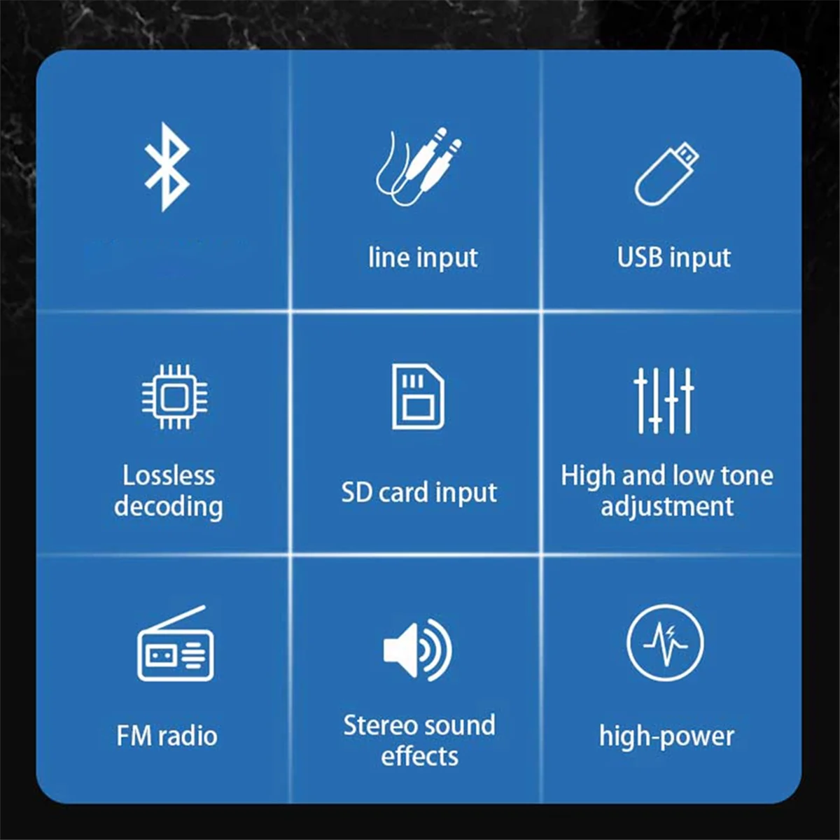 4.0 Channel New Car Amplifier Bluetooth Amplifier USB Card Subwoofer Home Car Amplifier (Adapter Included) US PLUG