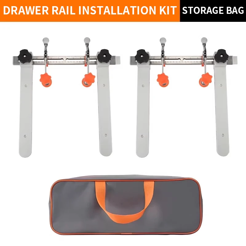 Drawer Slide Installation Aid, Guide Rail Drawer Installation, Magnetic Slide Holder Stainless Steel
