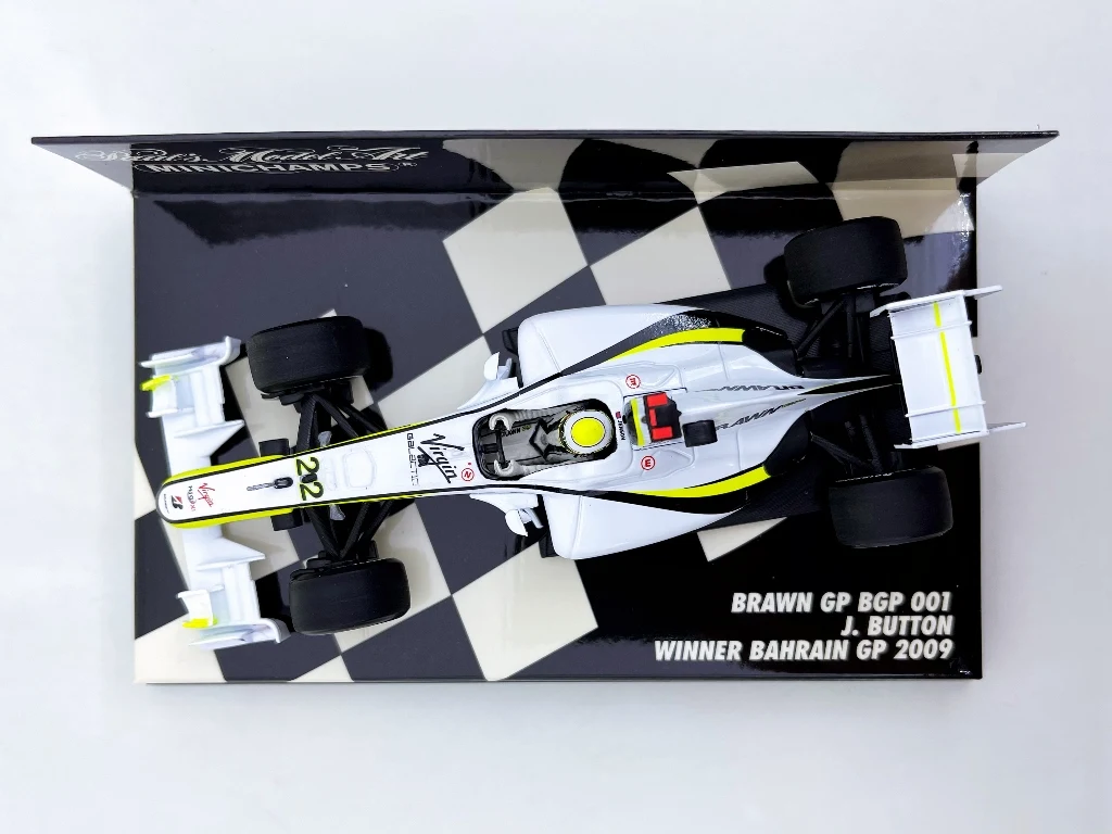 Minichamps-Modelo Estático de Metal, Edição Limitada, 1:43, F1, 001, 2009, Jenson Button, Simulação Toy, Presente