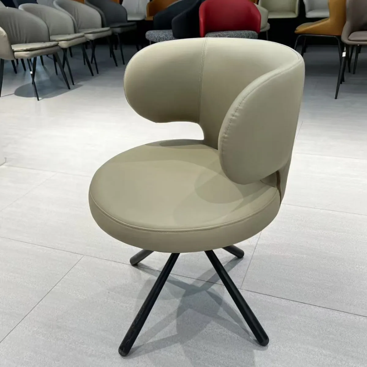 

Nordic Light Luxury Soft Bag Chair Premium Household Dining Table and Chair Simple Modern Backrest Chair