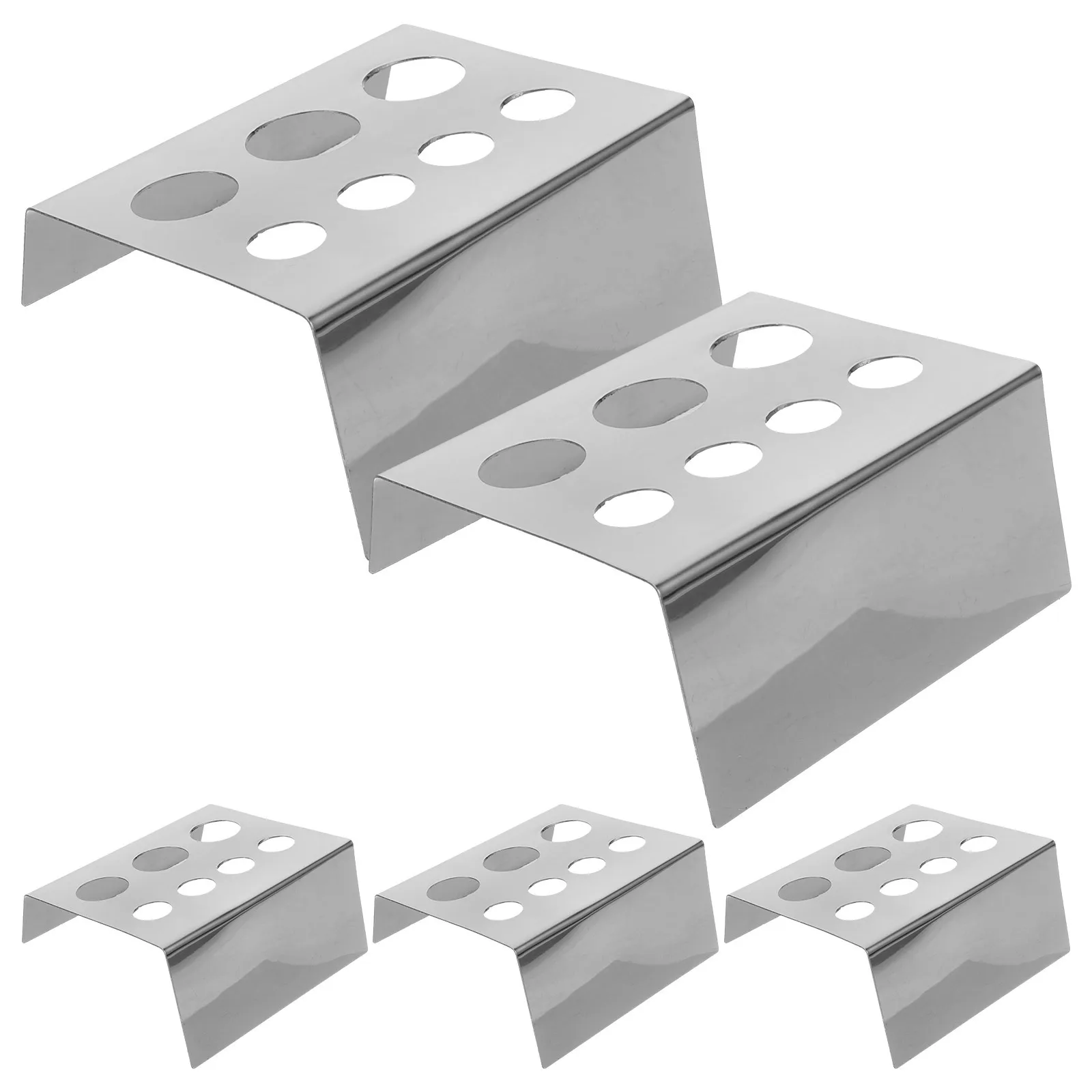 

5Pcs Tattoo Ink Cup Holder Stainless Steel 7-Holes Pigment Organizer Display Stand Professional Tattoo Ink Storage