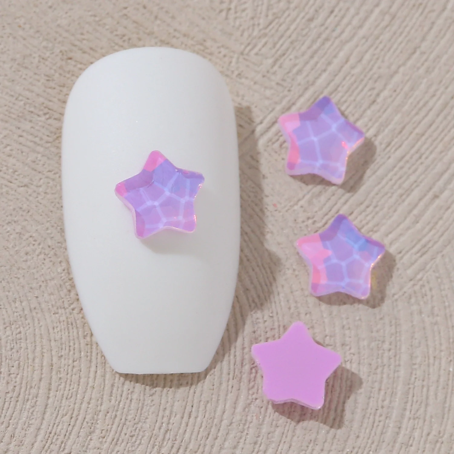 Neon Mocha 6mm Fat Starfish Shape Wholesale Flat bottom Nail Art rhinestones Self-Adhesive Glass Crystal 3D Nail Decoration