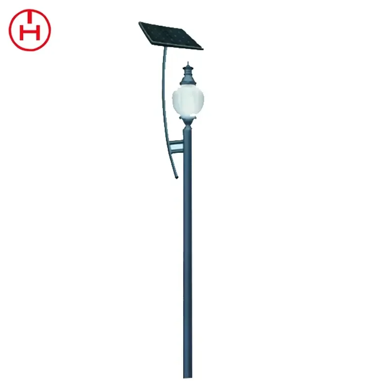 IP65 Rated Pro Solar LED Lamp DC12V-24V Aluminum Construction Steel Pole Cree Chip 120 Beam Angle 3-Year Garden Lights