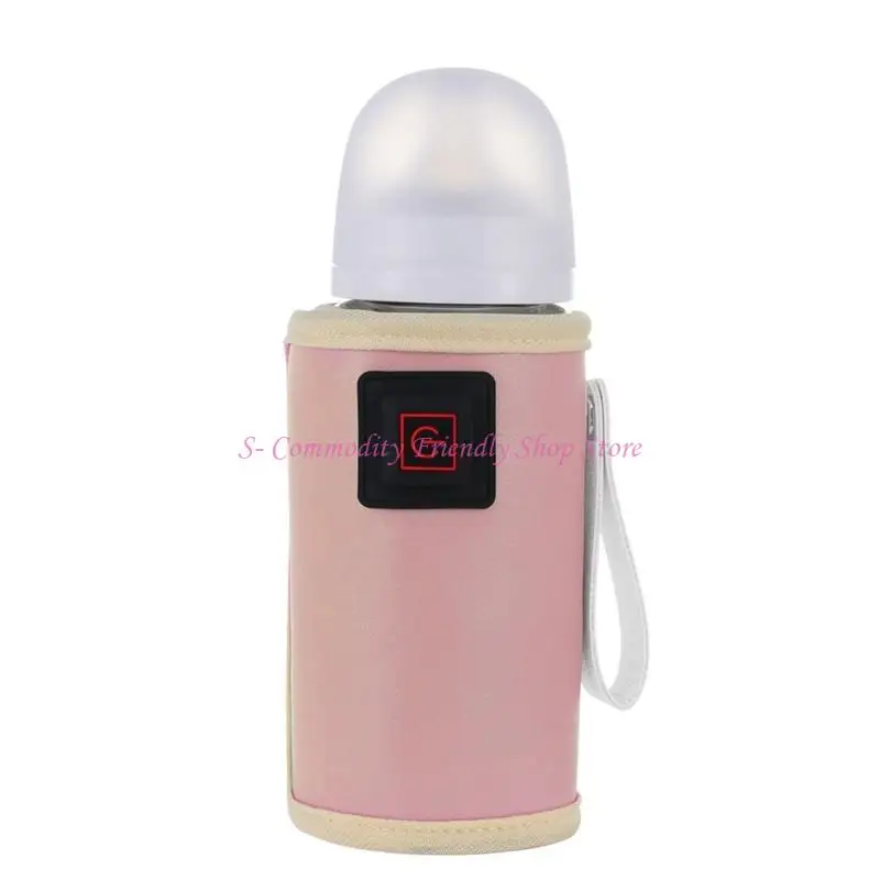 Calentador botella bolsa calentador leche USB temperatura ajustable 85AE conveniente para mamás