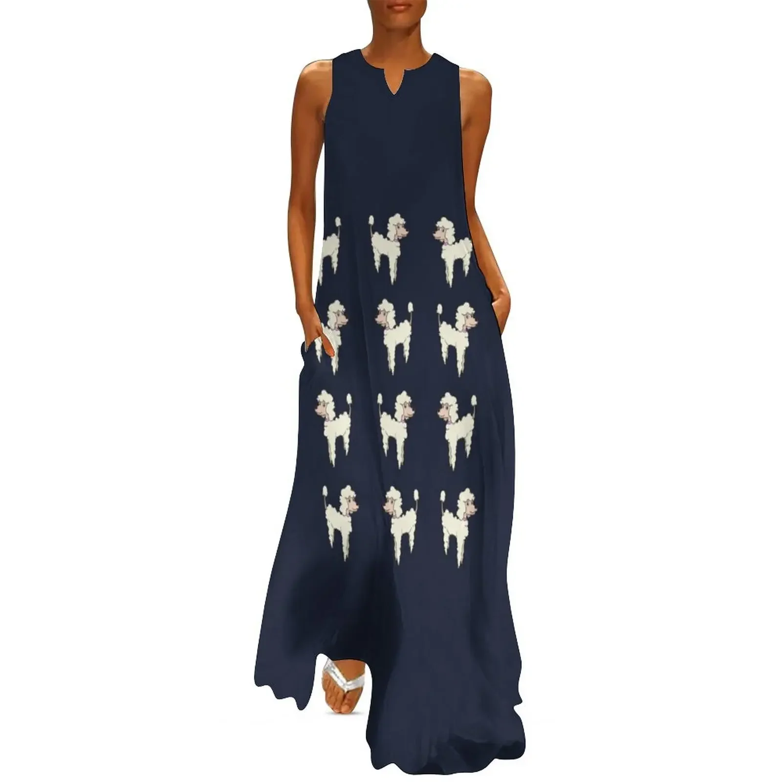 

Life Is Better With Poodles Around Cute Poodles Design Long Dress luxury dress Clothing female Dress