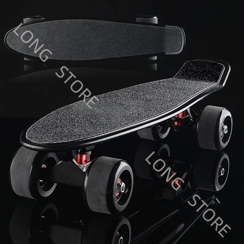 Flash Single Upturned Skateboard Adult Universal Small Fish Board Banana Board Children's Four-wheel Scooter