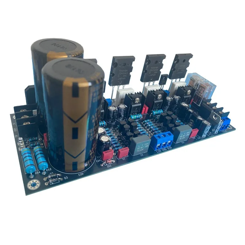 150W + 150W dual channel 2.0 post-amplifier board with rectifier filter speaker protection