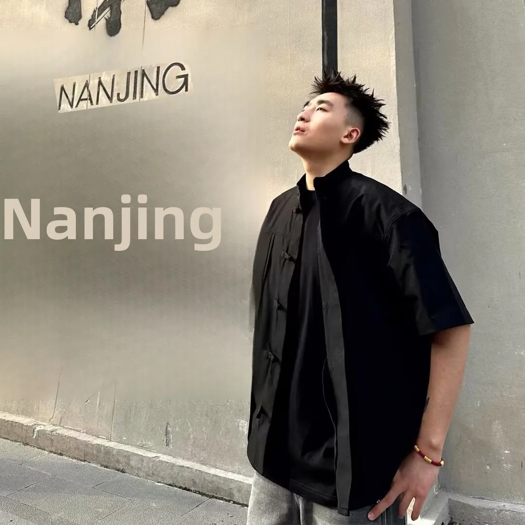 

Летний большой размер 250 Pou Retro irt Гонконг Sle Свободный маленький дизайн Интересная новая мужская одежда Верхняя верхняя одежда