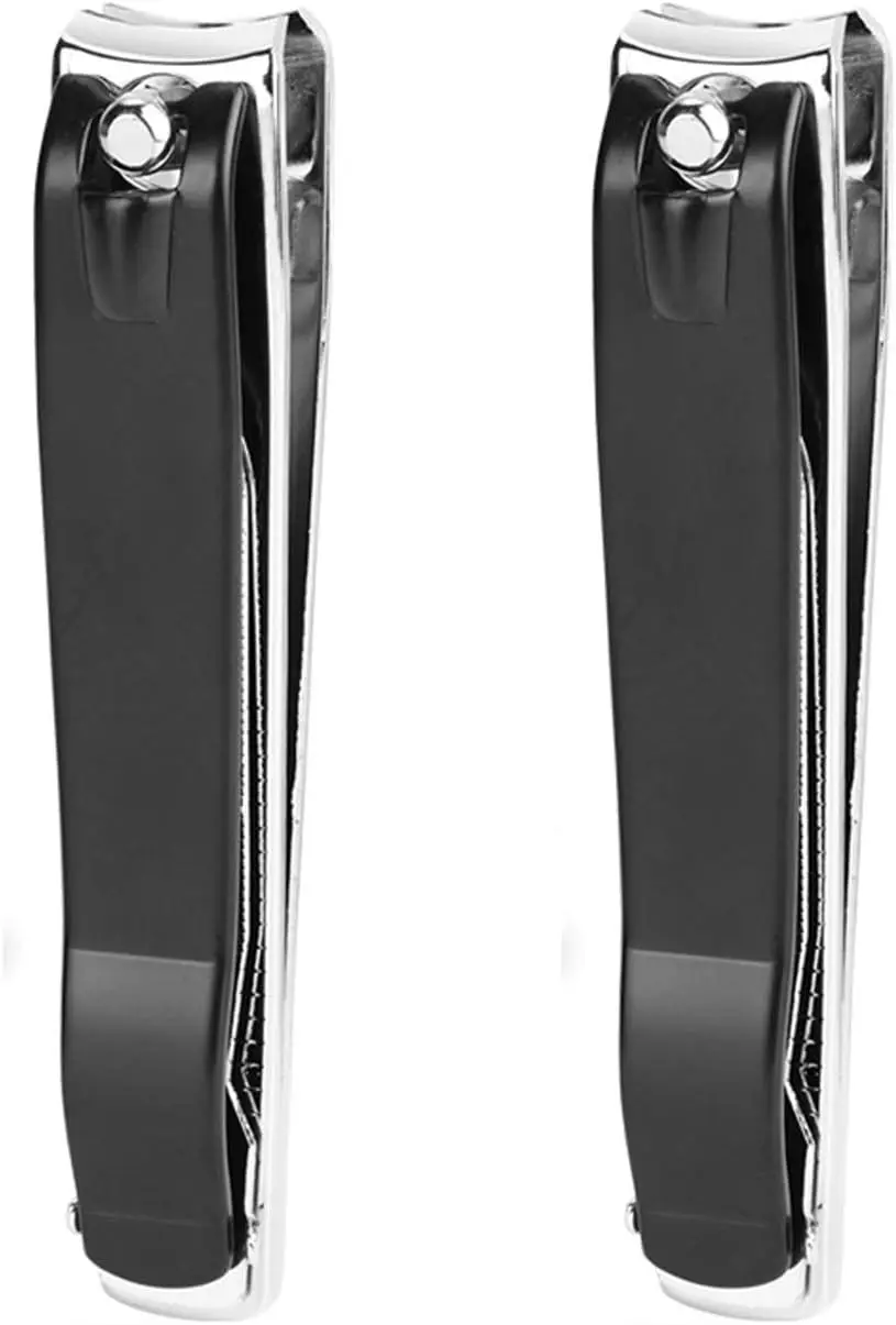 

Large Nail Clippers Set, 2 Pcs Premium Stainless Steel Fingernail & Toenail Clippers with Curved Sharp Blade