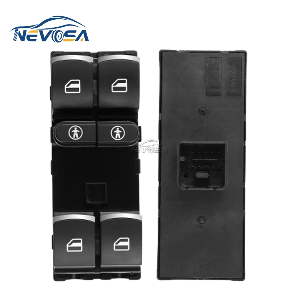 For VW Touran Sharan 2011 2012 2013-2016 Touareg Seat Alhambra 2011-2016 7P6959857 LHD Car Power Window Lifter Control Switch