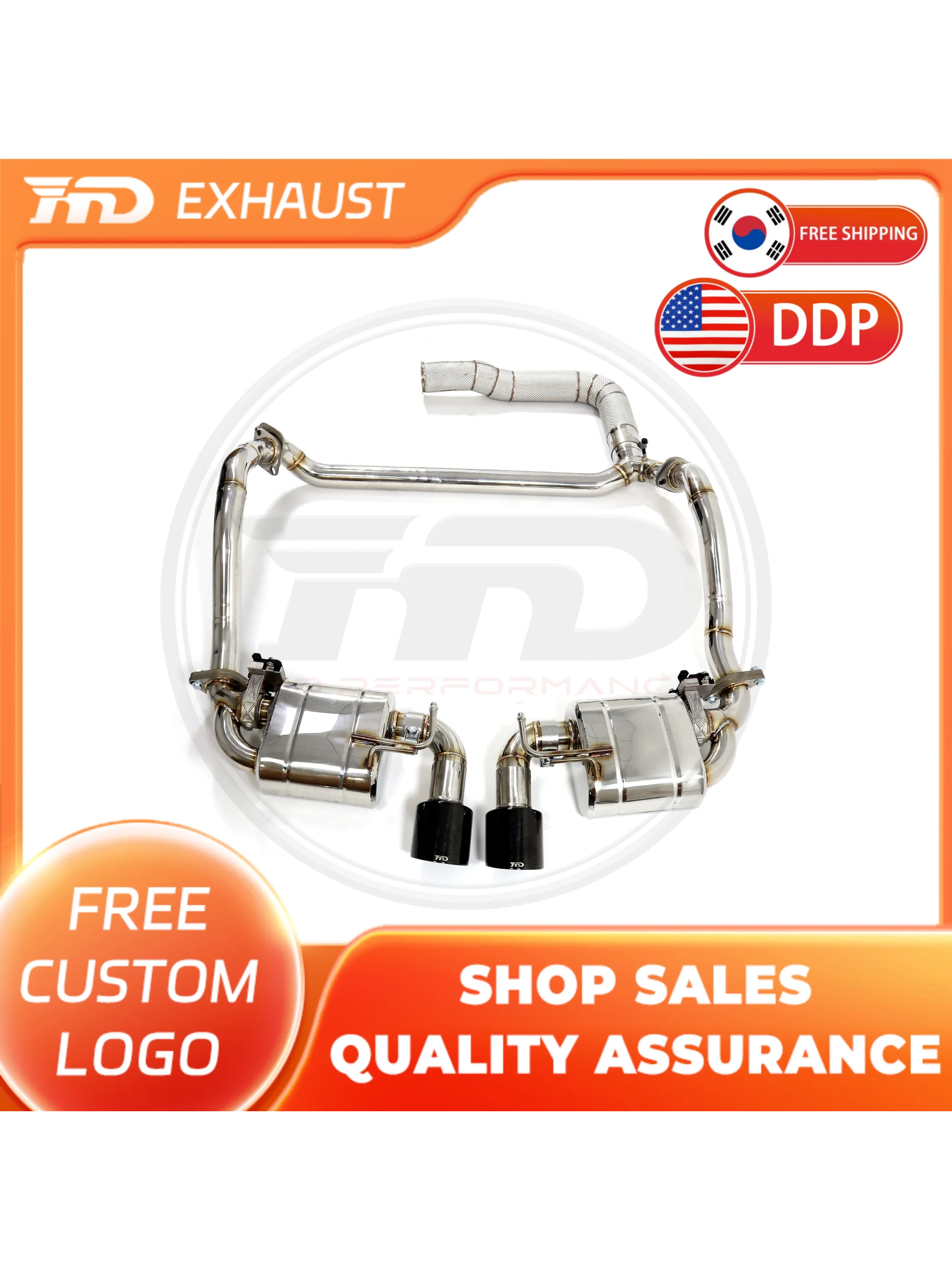 

HMD Stainless Steel Exhaust System Performance downpipe and Catback for Porsche 718 Cayman Boxster S GTS 982 Muffler With Valve