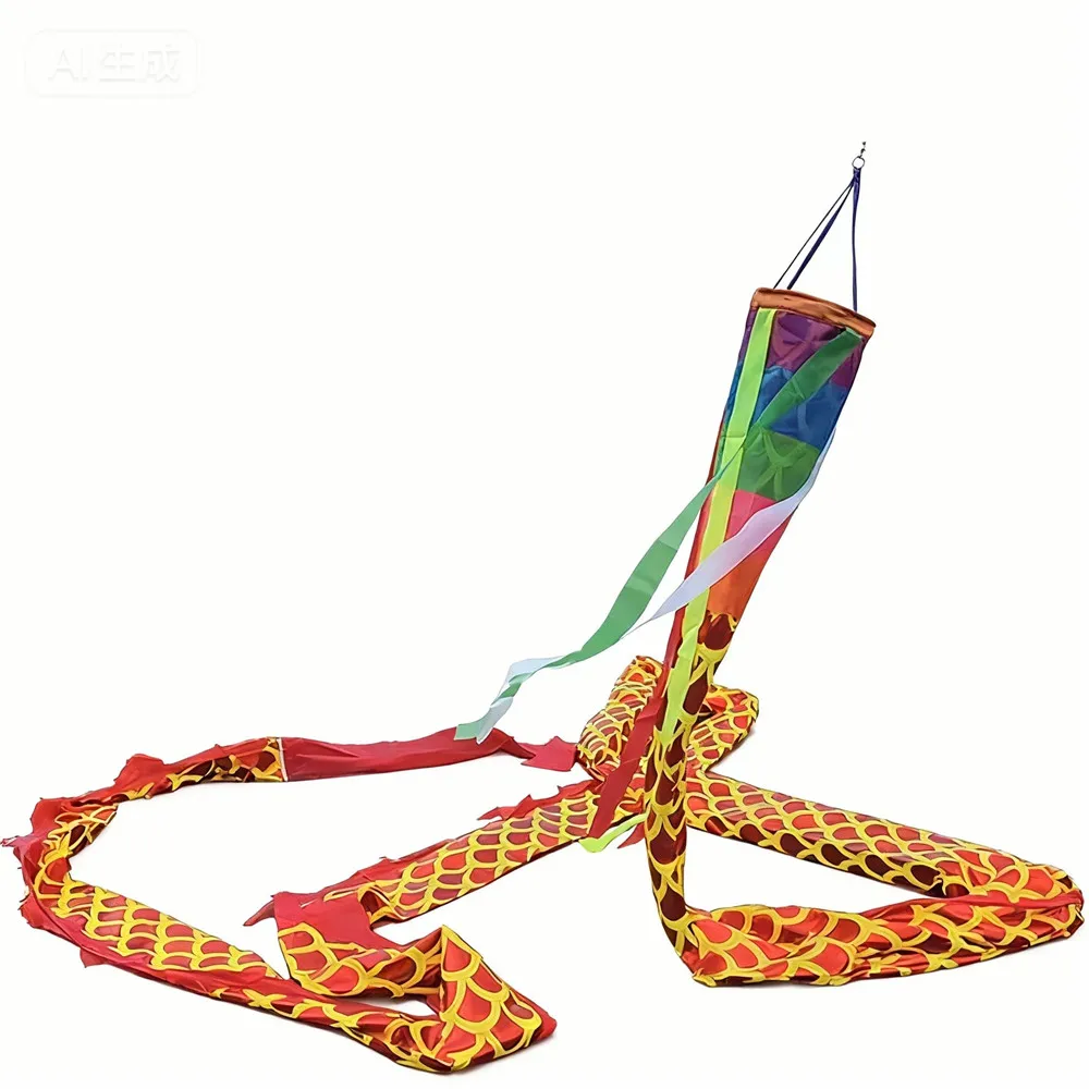 Chinese High Sky Dragon Dance Tail Accessories Traditional Culture Performance Festival Square Dance Events (Not Contain Stick)