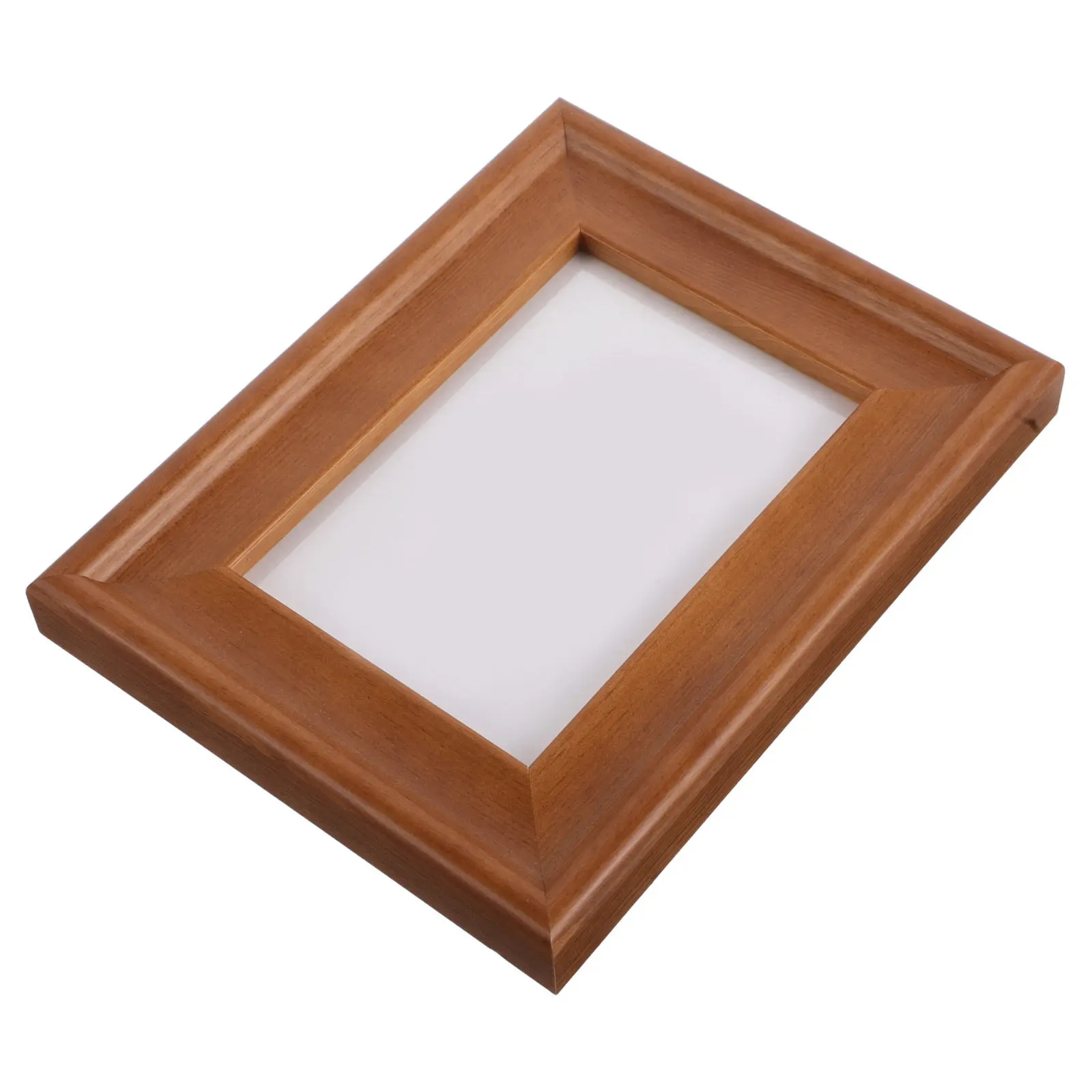 Solid Wood Picture Frame 5 Inch Rustic Tabletop Display Photo Frame for Desk Shelf Home Office Decor Light Brown