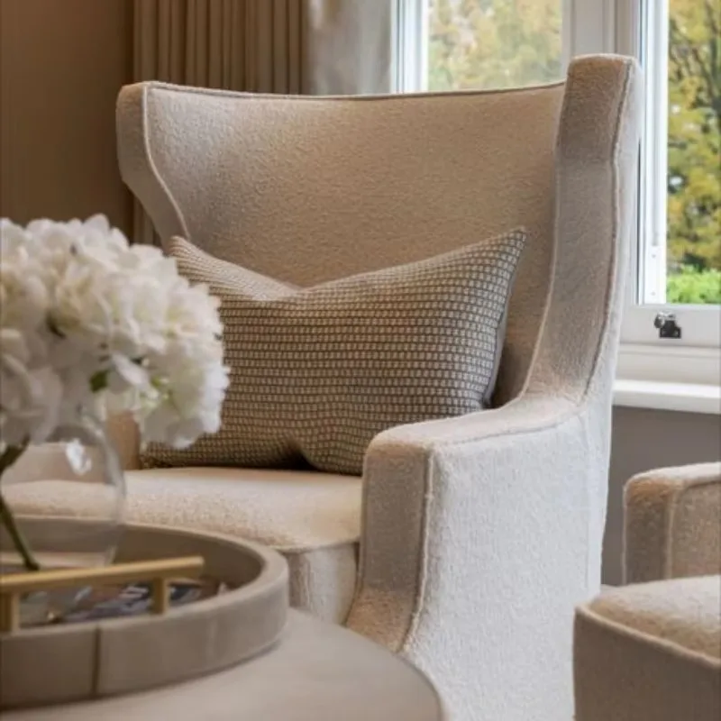 More Design New Modern Hotel Home Furniture Balcony Leisure Fabric Velvet Lounge Chairs Living Room Sofa Chair