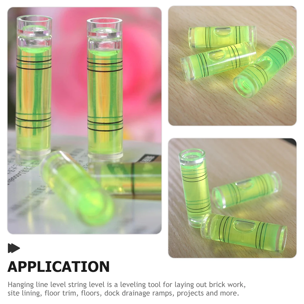 100 Pcs High Precision Bubble Ruler Spirit Level Tool Small Horizontal Measuring Instruments for Brick Lining Floor