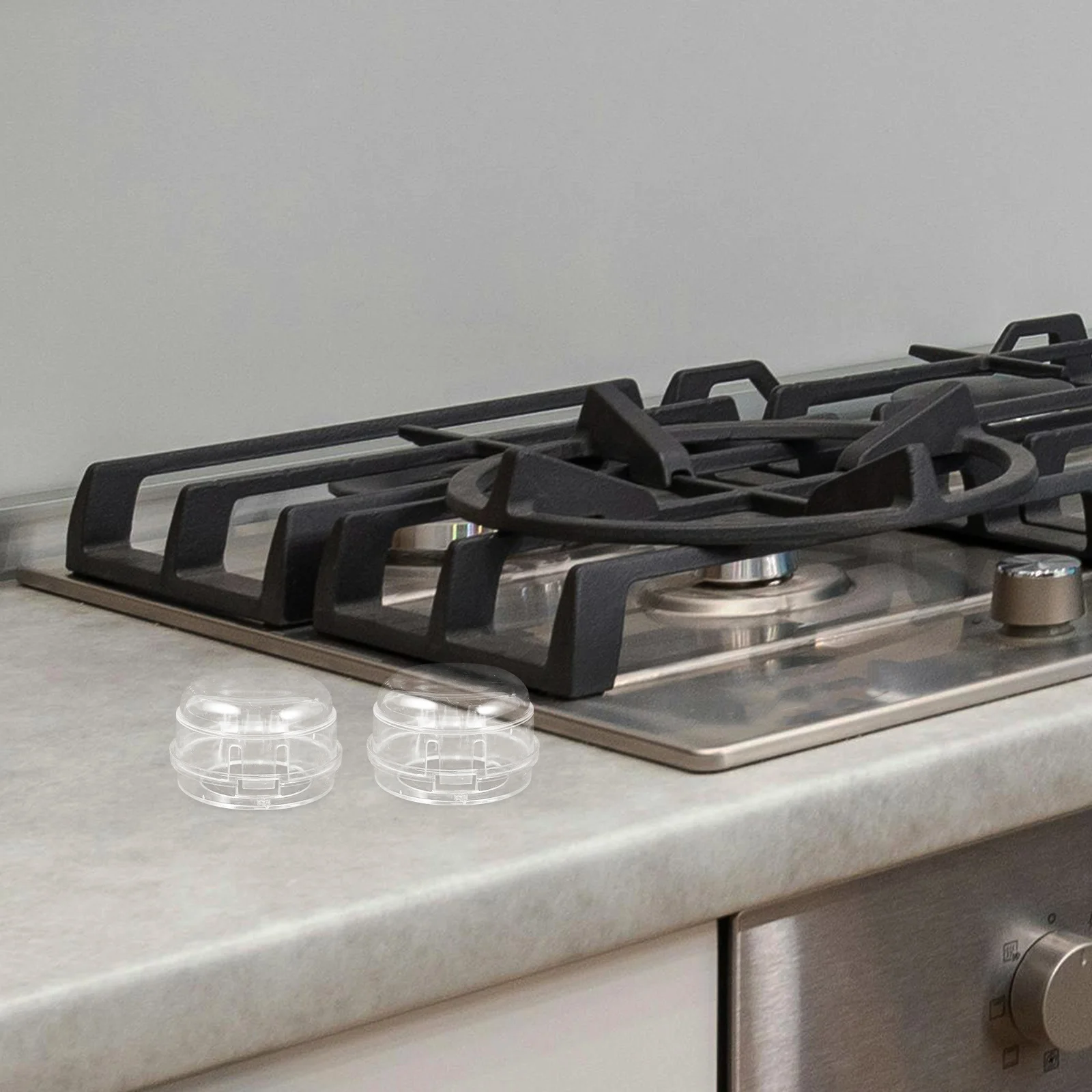 6Pcs Gas Stove Knob Covers Switch Protector Transparent Child Safety Kitchen Stove Guard Oil Proof Dirt Resistant