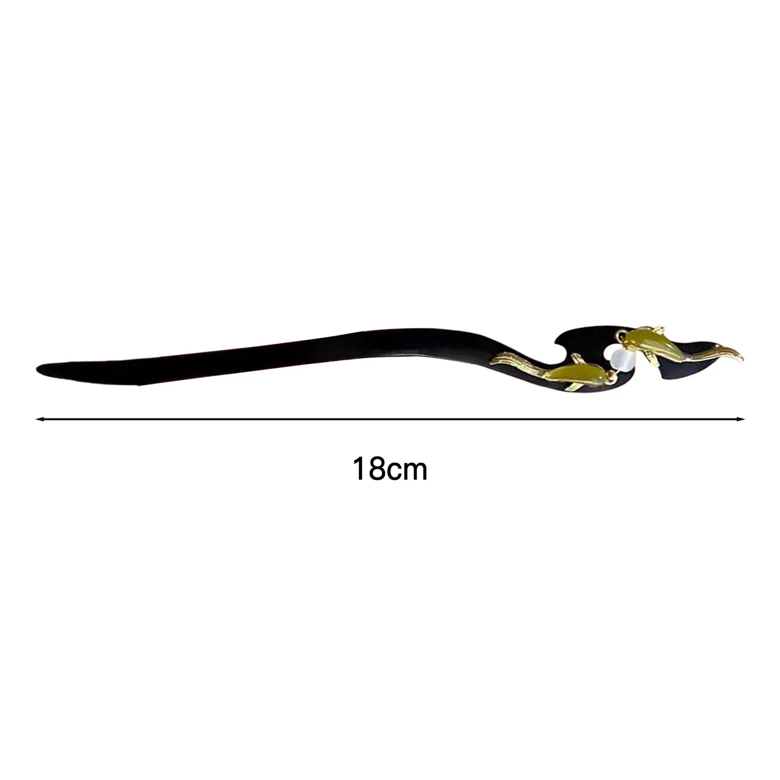 Chinese Wooden Hair Stick Forks Retrp Fish Shaped Crystal Headwear Bridal Updo Hairstyle Hairpin Classic Cheongsam Hair Jewelry view 5