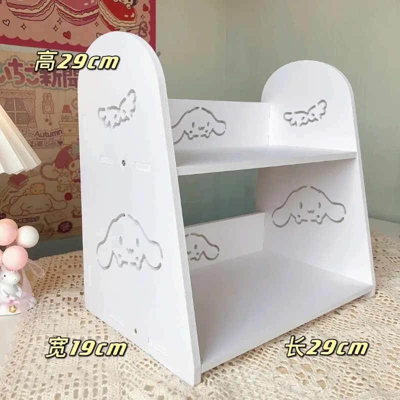 

Kawaii Anime Bookshelf Cinnamoroll Hello Kitty Sanrio Cute Cartoon Desktop Organizing Storage Box Bathroom Toilet Shelf Kids Toy