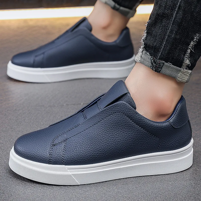 Zapatillas de deporte de moda de estilo coreano para hombre, zapatillas blancas de moda, zapatillas deportivas y casuales para hombres jóvenes