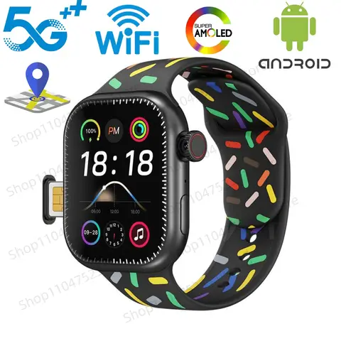 Montre connectée originale VP19 S10 pour hommes et femmes, Amoled 5G, 2.29 pouces, avec 180 °   Caméra rotative GPS WIFI Boussole NFC Google Play