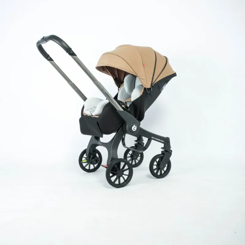 4-in-1 Multifunktionaler Kinderwagen Faltbar mit Autositz Tragbarer Babywagen EU-Lagerbestand 3-in-1 Kinderwagen – Detail 5