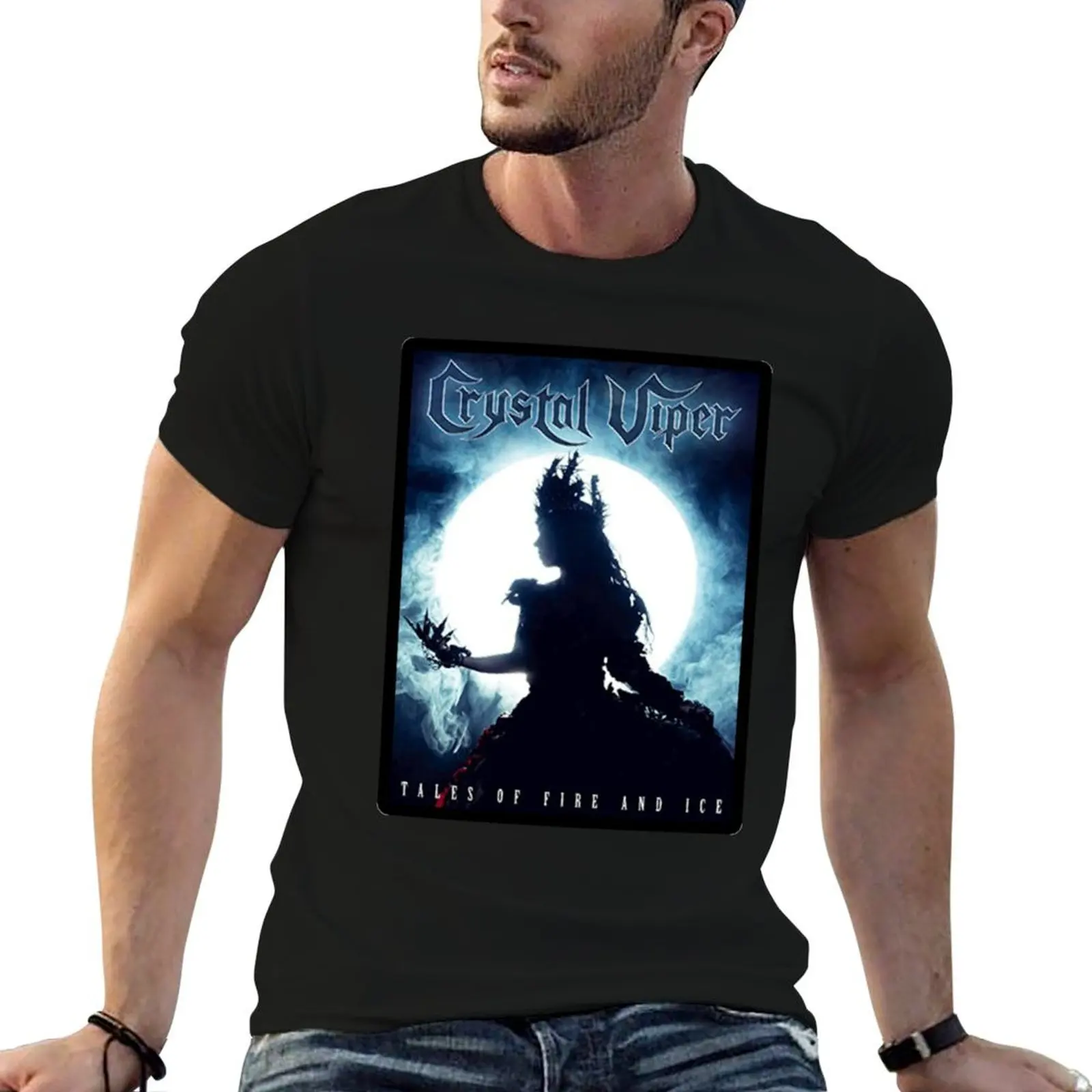CRYSTAL VIPER MUSIC ARTWORK Sticker T-Shirt Christmas Theme Tee Top