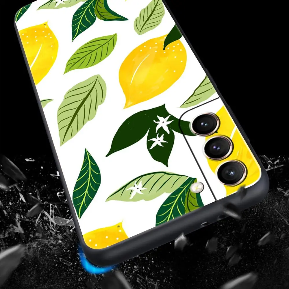 Fruit Print Plants Flowers Art Case For Samsung Galaxy S22 S21 S20 Ultra FE 5G S24 S9 S10 Plus S23 S10E Phone Cover