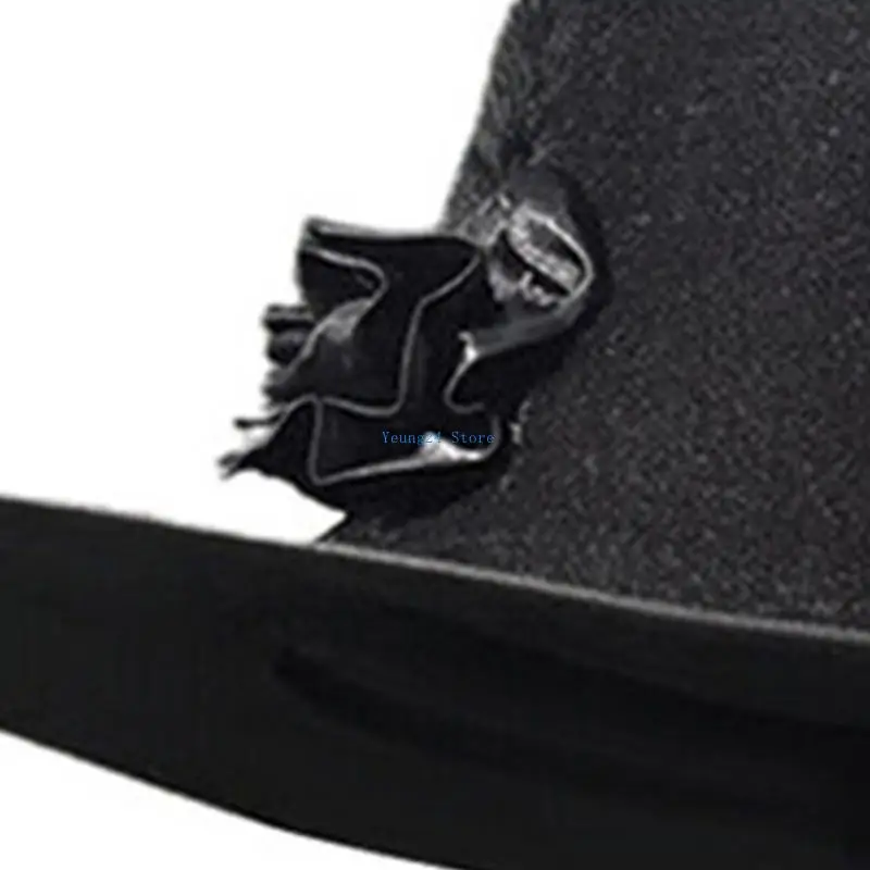 P8DB هالوين الساحرات قبعة مجعد الساحرة حفلة الساحرة قبعة معالج منحني قبعة قبعة الساحرات للنساء الساحرات هالوين تأثيري #4