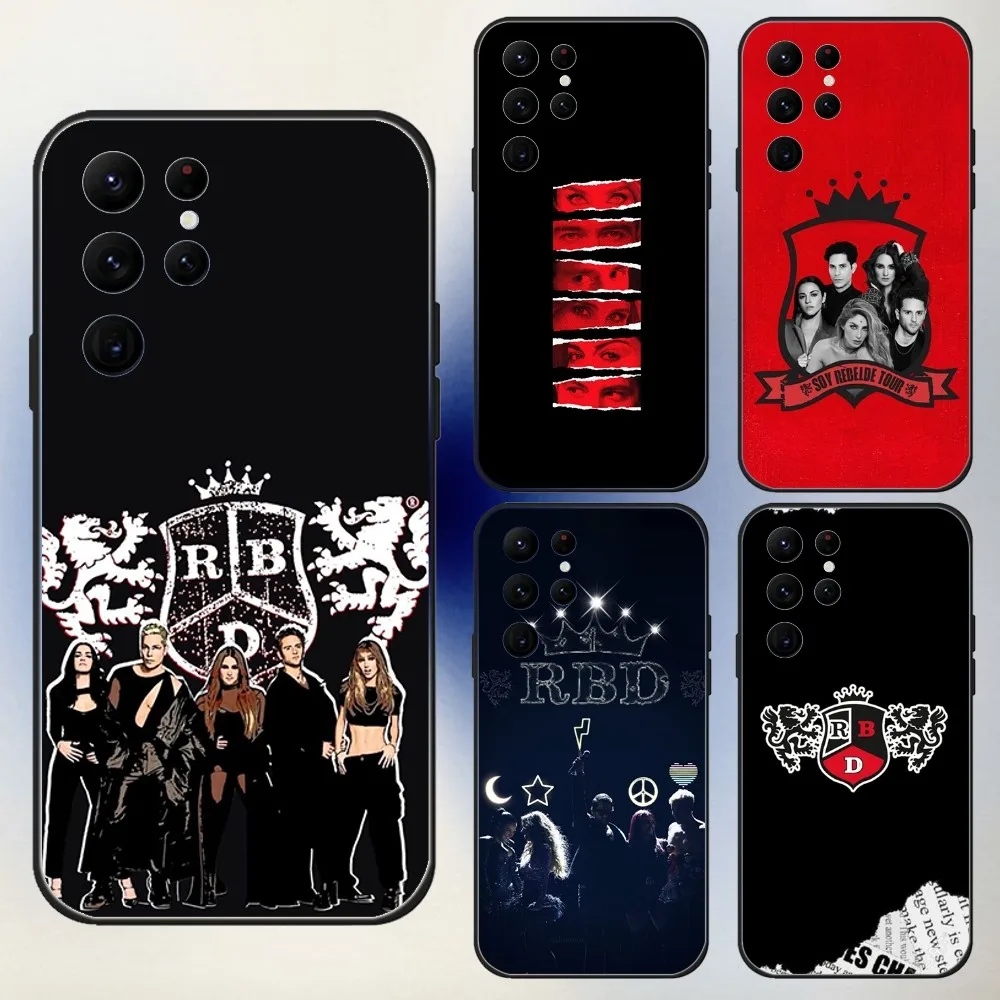 Bnad R-RBD R-Rebelde Phone Case For Samsung S24,23,22,30,21,10,9,Ultra,Plus,Lite,FE,5G Black Soft Case