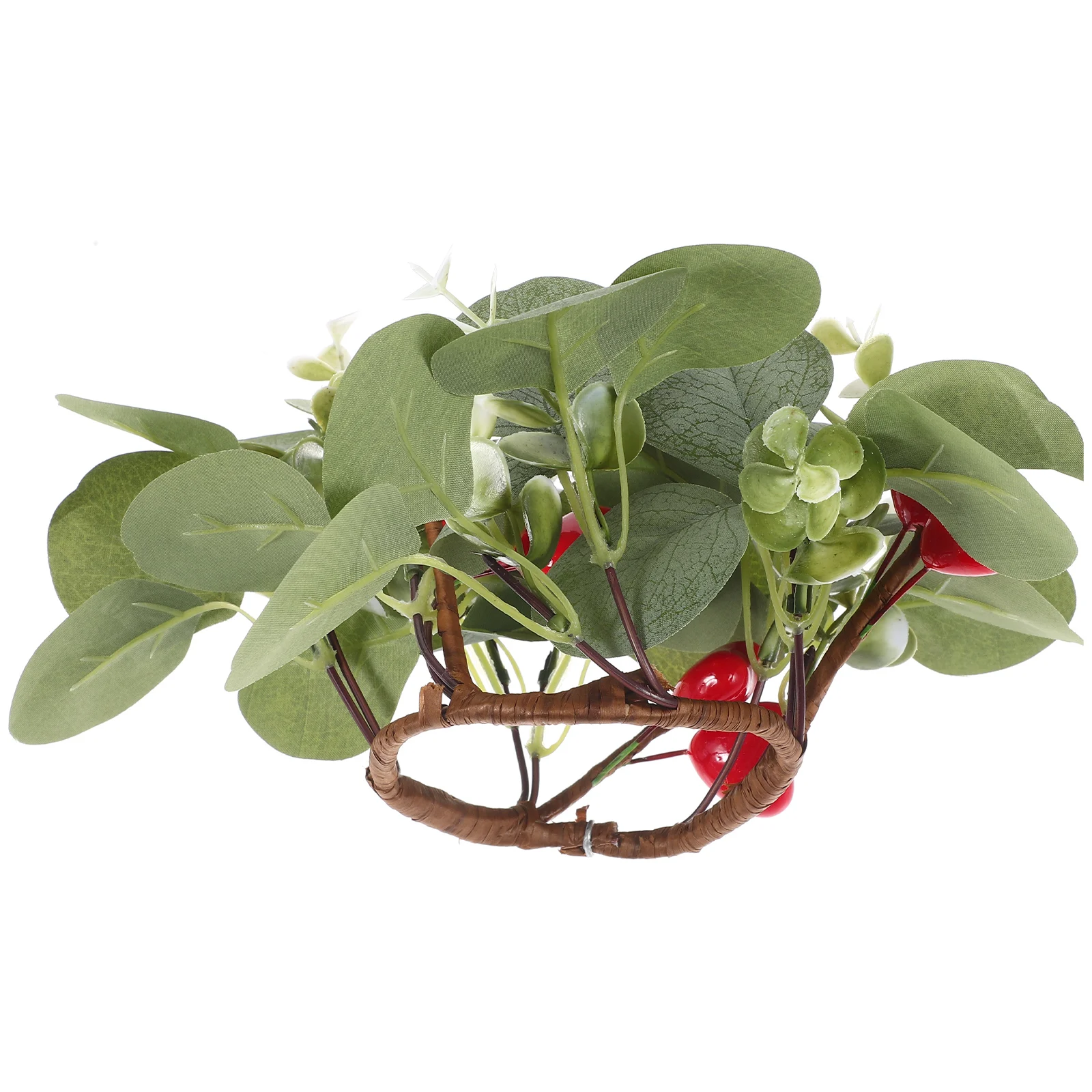 

Eucalyptus Wreath Garland 25CM Heart Shaped Leaf Rings for Party Decor Valentine Christmas Thanksgiving Wall Table