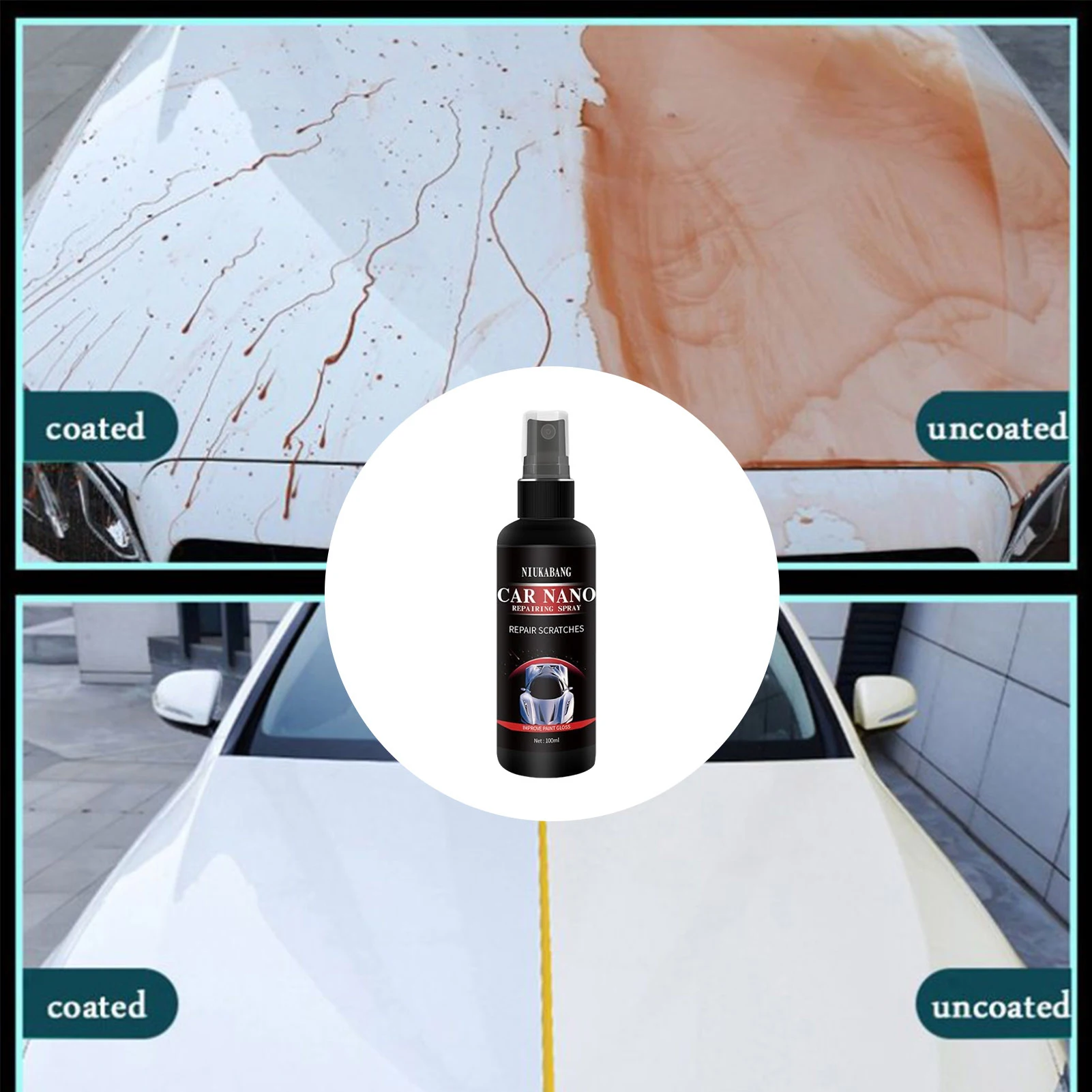 Nano Coating Agent Car Scratch Repair Nano Spray Anti Scratch Hydrophobic Polish Nano Coating Agent Car Spray Coating Agent Car