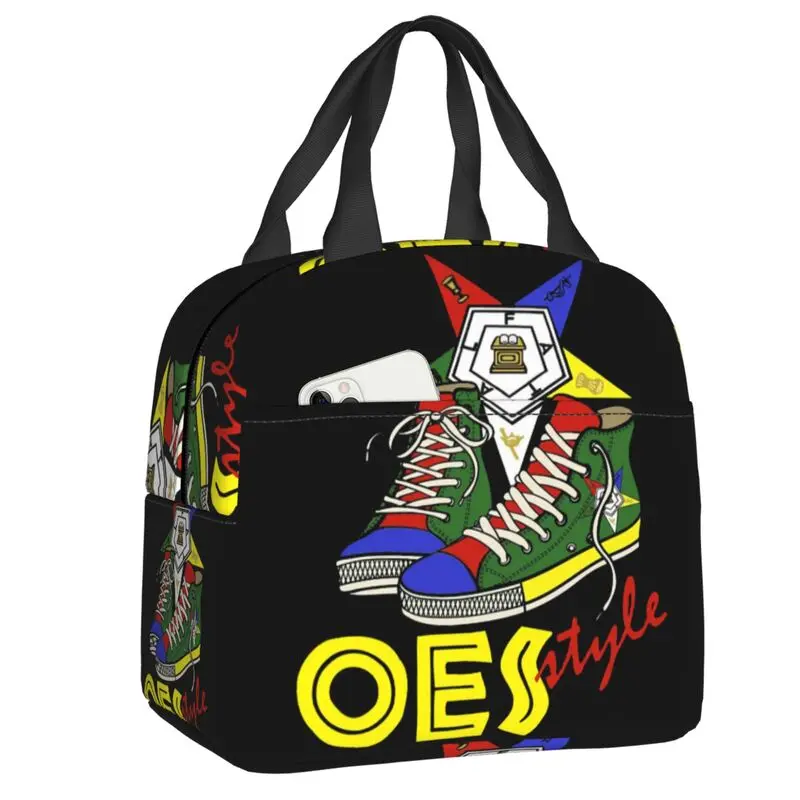 

Custom OES Style Order Of The Eastern Star Sistar Art Print Thermal Insulated Lunch Bags Resuable Lunch Container for Food Box
